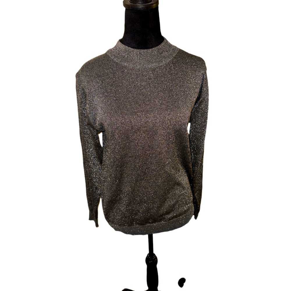 Baxter wells black, silvery sweater. Size small